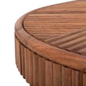Coffee table Ranne Hm9694 acacia solid wood in natural color D80x38hcm