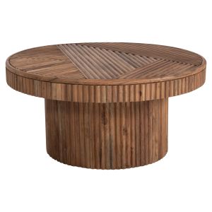 Coffee table Ranne Hm9694 acacia solid wood in natural color D80x38hcm