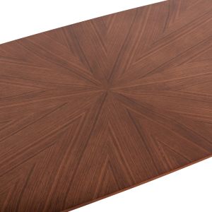 Coffee table Riner Hm9737 Mdf walnut color 120x60x45hcm