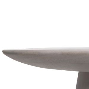 Coffee table Ross Santorini Wood Hm9708 mango solid wood in white color D45x48hcm