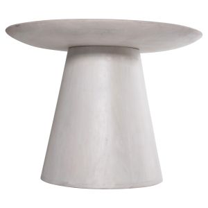 Coffee table Ross Santorini Wood Hm9708 mango solid wood in white color D45x48hcm
