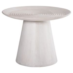 Coffee table Ross Santorini Wood Hm9708 mango solid wood in white color D45x48hcm
