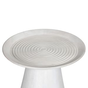 Coffee table Ross Santorini Wood Hm9709 made of solid mango wood in white color D60x45hcm