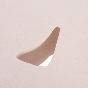 Coffee table Sallen Hm18161.02 fiber cement in white - 108x94x38.5 cm.
