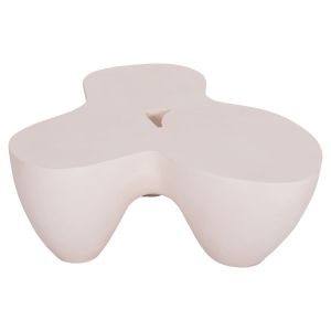 Coffee table Sallen Hm18161.02 fiber cement in white - 108x94x38.5 cm.