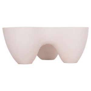 Coffee table Sallen Hm18161.02 fiber cement in white - 108x94x38.5 cm.