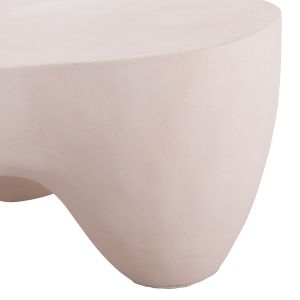 Coffee table Sallen Hm18161.02 fiber cement in white - 108x94x38.5 cm.