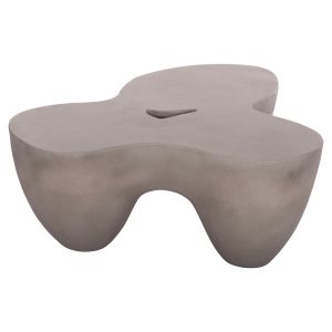 Coffee table Sallen Hm18161.03 fiber cement in gray - 108x94x38.5 cm.