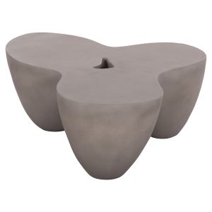 Coffee table Sallen Hm18161.03 fiber cement in gray - 108x94x38.5 cm.