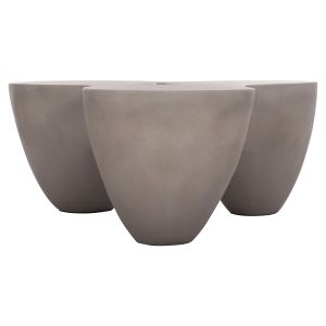 Coffee table Sallen Hm18161.03 fiber cement in gray - 108x94x38.5 cm.