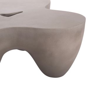 Coffee table Sallen Hm18161.03 fiber cement in gray - 108x94x38.5 cm.