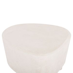 Coffee table Santorini Hm18053 MDF in flesh white color 54x61x40.5hcm.