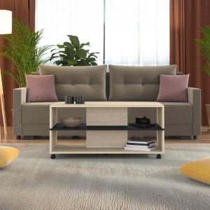 Coffee table Savio Light port oak/black oak 101x55x48cm