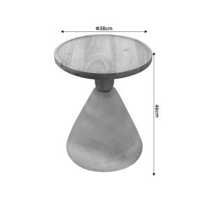Spello Inart coffee table made of solid mango wood D38x46cm