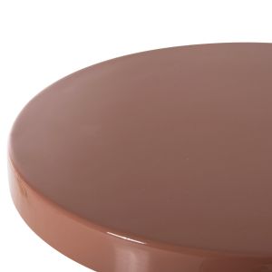 Coffee table Surat Ti Hm4237.08 metal enamel lacquer salmon/gold D40.5x60.5hcm