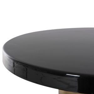 Coffee table Suratti Hm4236.04 metal enamel lacquer black/gold D50.5x59.5hcm