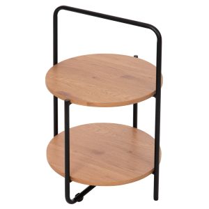 Coffee table Sylo Hm9618,01 Mdf in natural color with black metal frame D44x66hcm