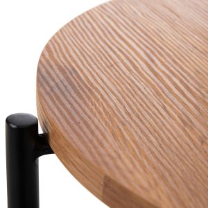 Coffee table Sylo Hm9618,01 Mdf in natural color with black metal frame D44x66hcm