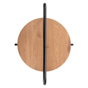Coffee table Sylo Hm9618,01 Mdf in natural color with black metal frame D44x66hcm