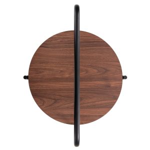 Coffee table Sylo Hm9618,02 Mdf walnut color with black metal frame D44x66hcm