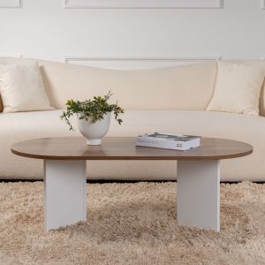 Coffee table Tabletod in walnut-white color 119x60x40cm