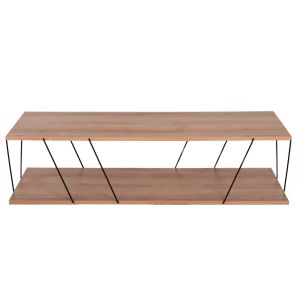 Coffee table Tars oak color made of melamine 120χ50χ30cm
