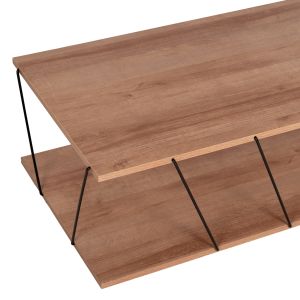 Coffee table Tars oak color made of melamine 120χ50χ30cm