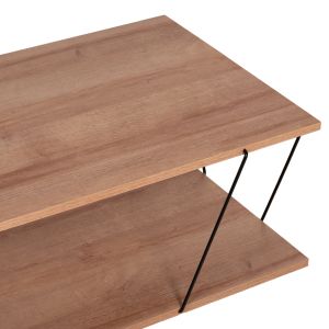 Coffee table Tars oak color made of melamine 120χ50χ30cm