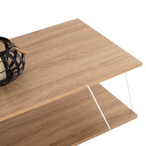 Coffee table Tars sonoma color made of melamine 120χ50χ30hcm