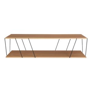 Трапезна маса Max S 120*80*75 от МДФ с дъбов фурнир с плот цвят макиато