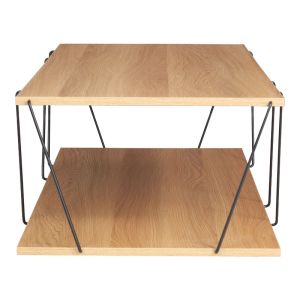 Трапезна маса Max S 120*80*75 от МДФ с дъбов фурнир с плот цвят макиато
