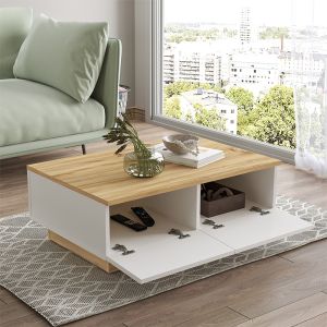 Coffee table Thunder sonoma/white 90x60x31.5cm