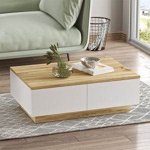 Coffee table Thunder sonoma/white 90x60x31.5cm