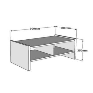 Tiena coffee table in oak shade 90x50x35cm