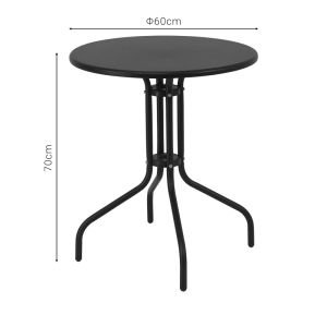 Coffee table Vergo black metal D60x70cm