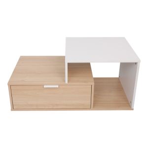 Coffee table Vople in natural white color 90x50x40cm