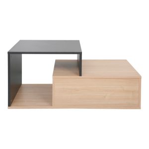 Coffee table Vople in natural dark gray color 90x50x40cm