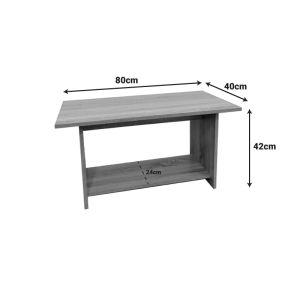 Coffee table Votalo in anthracite color 80x40x42cm