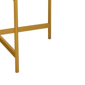 Coffee table for living room Aisle melamine color white marble-golden metal D80x45cm
