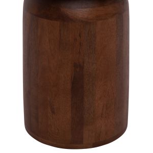 Coffee table round Maled μ18002 gray marble-mango wood Φ60x44.5hcm.