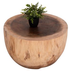 Round coffee table Pompu Hm9794.11 solid soare wood in natural color Φ60x35hcm.