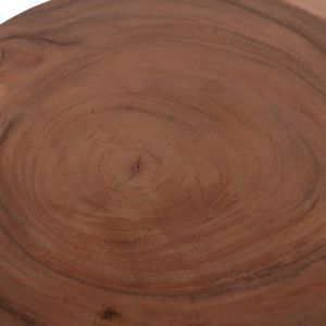 Round coffee table Pumbe Hm9891.11 solid Suar wood in natural color Φ40x50hcm.