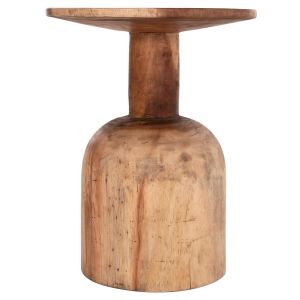 Round coffee table Pumbe Hm9891.11 solid Suar wood in natural color Φ40x50hcm.