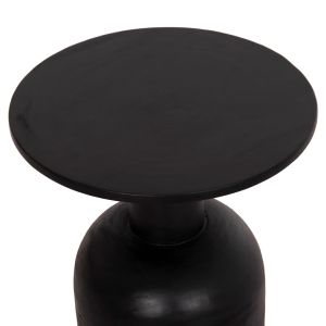 Round coffee table Pumbe Hm9891.12 solid Suar wood in black color Φ40x50hcm.
