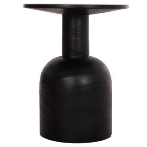 Round coffee table Pumbe Hm9891.12 solid Suar wood in black color Φ40x50hcm.