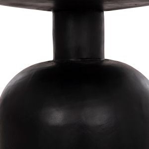 Round coffee table Pumbe-s Hm9892.12 solid Suar wood in black color Φ40x40hcm.