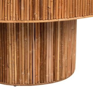 Coffee table round natural rattan in natural color Gatsby D100x50cm Hm9651