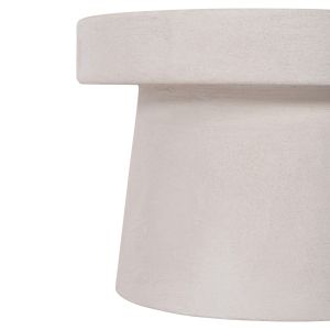 Coffee table round series Santorini Hm18051 MDF in white color Φ60x42.5hcm.