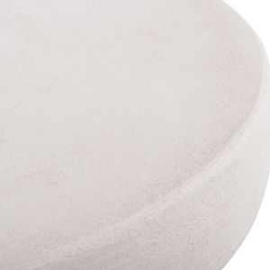 Coffee table round series Santorini Hm18051 MDF in white color Φ60x42.5hcm.