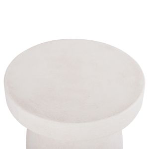 Coffee table round series Santorini Hm18051 MDF in white color Φ60x42.5hcm.